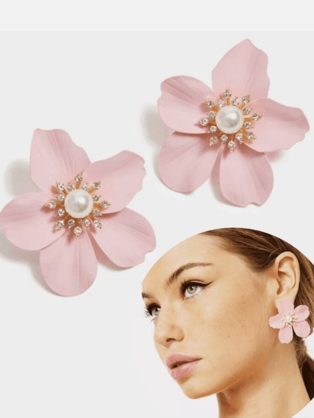 Lilly Pulitzer Oversized Pearl Orchid Earrings